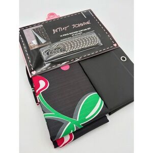 Betsey Johnson Shower Curtain Set with Liner & Hooks,‎ 14 Piece, Floral